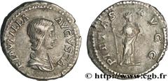 PLAUTILLE (+211) Publia Fulvia Plautilla Augusta (202-205) Denier 203 N° brm_154907 Date : 203 Nom de l'atelier : Rome Métal : argent Diamètre : 18,5mm Axe des coins : 6h. Poids : 3,11g. Degré de rare