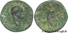GALBA (2/04/68-15/01/69) Servius Sulpicius Galba As 68 N° brm_156717 Date : 68 Nom de l'atelier : Rome Métal : cuivre Diamètre : 27,00mm Axe des coins : 6h. Poids : 10,55g. Degré de rareté : R2   Etat