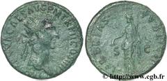 NERVA (18/09/96-25/01/98) Marcus Cocceius Nerva Dupondius 97 N° brm_156724 Date : 97 Nom de l'atelier : Rome Métal : cuivre Diamètre : 27,00mm Axe des coins : 6h. Poids : 10,91g.   Etat de conservatio