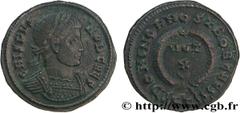 CRISPUS (1/04/317-09/326) Flavius Julius Crispus César (317-326) Centenionalis ou nummus 322-325 N° brm_157292 Date : 322-325 Nom de l'atelier : Ticinum Métal : cuivre Diamètre : 19mm Axe des coins : 