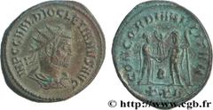 DIOCLETIEN (20/11/284-1/05/305) Caius Aurelius Valerius Diocletianus Auguste (20/11/284-1/05/305) Aurelianus 285-294 N° brm_158003 Date : 285-294 Nom de l'atelier : Cyzique Métal : billon Diamètre : 2