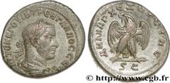 TREBONIEN GALLE (06/251-06/253) Caius Vibius Trebonianus Gallus Tétradrachme syro-phénicien 251 N° brm_158412 Date : 251 Nom de l'atelier : Antioche Métal : billon Diamètre : 27mm Axe des coins : 5h. 