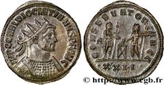 DIOCLETIEN (20/11/284-1/05/305) Caius Aurelius Valerius Diocletianus Auguste (20/11/284-1/05/305) Aurelianus 287 N° brm_161009 Date : 287 Nom de l'atelier : Siscia Métal : billon Diamètre : 25mm Axe d
