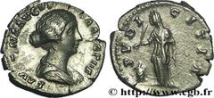 FAUSTINE JEUNE (+175) Annia Galeria Faustina Augusta (146-175) Denier 156-157 N° brm_161740 Date : 156-157 Nom de l'atelier : Rome Métal : argent Diamètre : 17,5mm Axe des coins : 12h. Poids : 2,66g. 