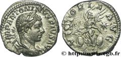 ELAGABAL (16/05/218-12/03/222) Marcus Aurelius Antoninus Denier 220 N° brm_161775 Date : 220 Nom de l'atelier : Rome Métal : argent Diamètre : 17,5mm Axe des coins : 12h. Poids : 2,85g.   Etat de cons