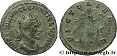 QUINTILLE (08-10 ou 11/270) Marcus Aurelius Claudius Quintillus Antoninien 270 N° brm_161981 Date : 270 Nom de l'atelier : Rome Métal : billon Diamètre : 20,5mm Axe des coins : 12h. Poids : 2,21g. Eta