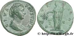 FAUSTINE MERE (+141) Annia Galeria Faustina Consécration d'Antonin le Pieux Dupondius après 148 N° brm_164786 Date : après 148 Nom de l'atelier : Rome Métal : cuivre Diamètre : 26,50mm Axe des coins :
