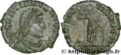 GRATIEN (24/08/367-25/08/383) Flavius Gratianus Nummus, (PB, ئ 3) 370-375 N° brm_166012 Date : 370-375 Nom de l'atelier : Arles Métal : cuivre Diamètre : 17mm Axe des coins : 5h. Poids : 2,44g. Degré 