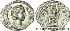 JULIA MAMEE (+235) Julia Mamaea Fille de Julia Mوsa, mère d'Alexandre Sévère - Augusta (221-235) Denier 222 N° brm_168517 Date : 222 Nom de l'atelier : Rome Métal : argent Diamètre : 18,5mm Axe des co