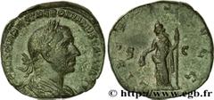 TREBONIEN GALLE (06/251-06/253) Caius Vibius Trebonianus Gallus Sesterce 251-252 N° brm_168552 Date : 251-252 Nom de l'atelier : Rome Métal : cuivre Diamètre : 26,5mm Axe des coins : 6h. Poids : 17,46