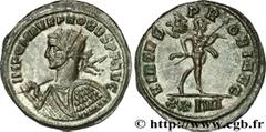 PROBUS (06-07/276-09/282) Marcus Aurelius Probus Aurelianus 277 N° brm_168609 Date : 277 Nom de l'atelier : Siscia Métal : billon Diamètre : 22,5mm Axe des coins : 6h. Poids : 4,27g. Degré de rareté :