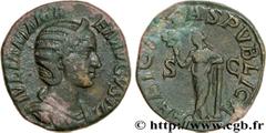 JULIA MAMEE (+235) Julia Mamaea Fille de Julia Mوsa, mère d'Alexandre Sévère - Augusta (221-235) Sesterce 228 N° brm_169490 Date : 228 Nom de l'atelier : Rome Métal : cuivre Diamètre : 28mm Axe des co