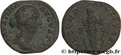 FAUSTINE JEUNE (+175) Annia Galeria Faustina Augusta (146-175) As 156-161 N° brm_170501 Date : 156-161 Nom de l'atelier : Rome Métal : cuivre Diamètre : 25mm Axe des coins : 12h. Poids : 10,84g. Degré