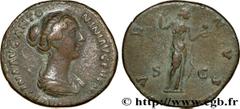 FAUSTINE JEUNE (+175) Annia Galeria Faustina Augusta (146-175) As 148-152 N° brm_171787 Date : 148-152 Nom de l'atelier : Rome Métal : bronze Diamètre : 25,5mm Axe des coins : 6h. Poids : 10,69g. Degr
