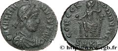 GRATIEN (24/08/367-25/08/383) Flavius Gratianus Nummus, (PB, ئ 3) 378-383 N° brm_172937 Date : 378-383 Nom de l'atelier : Cyzique Métal : cuivre Diamètre : 16mm Axe des coins : 12h. Poids : 1,99g. Deg