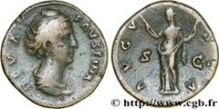FAUSTINE MERE (+141) Annia Galeria Faustina Consécration d'Antonin le Pieux Sesterce c. 147 N° brm_172961 Date : c. 147 Nom de l'atelier : Rome Métal : cuivre Diamètre : 29,5mm Axe des coins : 12h. Po