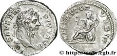 SEPTIME SEVERE (13/04/193-4/02/211) Lucius Septimius Severus Denier 207 N° brm_174389 Date : 207 Nom de l'atelier : Rome Métal : argent Diamètre : 19mm Axe des coins : 1h. Poids : 3,50g.   Etat de con