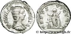 PLAUTILLE (+211) Publia Fulvia Plautilla Augusta (202-205) Denier 204 N° brm_174392 Date : 204 Nom de l'atelier : Rome Métal : argent Diamètre : 18,5mm Axe des coins : 6h. Poids : 3,13g. Degré de rare