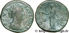 FAUSTINE MERE (+141) Annia Galeria Faustina Consécration d'Antonin le Pieux Sesterce c. après 147 N° brm_174580 Date : c. après 147 Nom de l'atelier : Rome Métal : cuivre Diamètre : 31mm Axe des coins