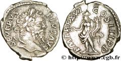 SEPTIME SEVERE (13/04/193-4/02/211) Lucius Septimius Severus Denier 208 N° brm_175769 Date : 208 Nom de l'atelier : Rome Métal : argent Diamètre : 19mm Axe des coins : 6h. Poids : 3,24g. Etat de conse
