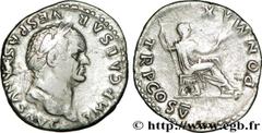VESPASIEN (1/07/69-24/06/79) Titus Flavius Sabinus Vespasianus Denier 74 N° brm_177131 Date : 74 Nom de l'atelier : Rome Métal : argent Diamètre : 19,50mm Axe des coins : 6h. Poids : 3,20g. Etat de co