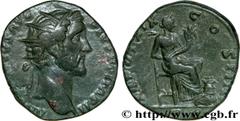 ANTONIN LE PIEUX (25/02/138-7/03/161) Titus Aurelius Fulvus Boionius Arrius Antoninus Auguste (10/07/138-7/03/161) Dupondius 155-156 N° brm_177176 Date : 155-156 Nom de l'atelier : Rome Métal : cuivre