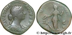 FAUSTINE JEUNE (+175) Annia Galeria Faustina Augusta (146-175) Sesterce 161-175 N° brm_177808 Date : 161-175 Nom de l'atelier : Rome Métal : bronze Diamètre : 31mm Axe des coins : 12h. Poids : 24,74g.
