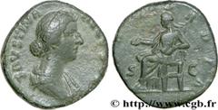 FAUSTINE JEUNE (+175) Annia Galeria Faustina Augusta (146-175) As 156-161 N° brm_178719 Date : 156-161 Nom de l'atelier : Rome Métal : cuivre Diamètre : 24,5mm Axe des coins : 11h. Poids : 8,98g. Degr