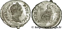 CARACALLA (27/05/196-8/04/217) Marcus Aurelius Antoninus Co-empereur avec Septime Sévère (04/198-209) Denier 207 N° brm_179242 Date : 207 Nom de l'atelier : Rome Métal : argent Diamètre : 19,50mm Axe 