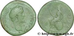 ANTONIN LE PIEUX (25/02/138-7/03/161) Titus Aurelius Fulvus Boionius Arrius Antoninus Auguste (10/07/138-7/03/161) Sesterce 145 N° brm_180815 Date : 145 Nom de l'atelier : Rome Métal : cuivre Diamètre