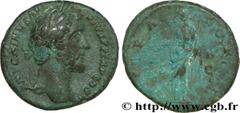 ANTONIN LE PIEUX (25/02/138-7/03/161) Titus Aurelius Fulvus Boionius Arrius Antoninus Auguste (10/07/138-7/03/161) As 143 N° brm_180829 Date : 143 Nom de l'atelier : Rome Métal : cuivre Diamètre : 26m