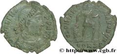 VALENS (28/03/364-9/08/378) Flavius Valens Nummus, (PB, ئ 4) 367 N° brm_181769 Date : 367 Nom de l'atelier : Constantinople Métal : cuivre Diamètre : 17mm Axe des coins : 6h. Poids : 2,68g.   Etat de 
