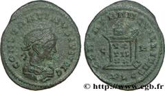 CONSTANTIN II (1/03/317-04/340) Flavius Claudius Julius Constantinus César (1/03/317-9/09/337) Centenionalis ou nummus 321 N° brm_182033 Date : 321 Nom de l'atelier : Lyon Métal : cuivre Diamètre : 20