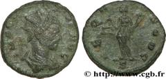 CLAUDE II LE GOTHIQUE (09/268-06-08/270) Marcus Aurelius Claudius Antoninien 269 N° brm_182138 Date : 269 Nom de l'atelier : Milan Métal : billon Diamètre : 18mm Axe des coins : 1h. Poids : 4,36g. Deg