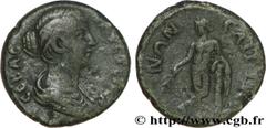 FAUSTINE JEUNE (+175) Annia Galeria Faustina Augusta (146-175) Assarion c. 160 N° brm_182822 Date : c. 160 Nom de l'atelier : Saïtta de Lydie Métal : cuivre Diamètre : 16,5mm Axe des coins : 6h. Poids