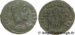 CONSTANS (25/12/335-18/01/350) Flavius Julius Constans Auguste (9/09/337-18/01-350) Centenionalis ou nummus 337-340 N° brm_183688 Date : 337-340 Nom de l'atelier : Siscia Métal : cuivre Diamètre : 16m