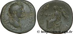 ANTONIN LE PIEUX (25/02/138-7/03/161) Titus Aurelius Fulvus Boionius Arrius Antoninus Auguste (10/07/138-7/03/161) Sesterce 152 N° brm_184347 Date : 152 Nom de l'atelier : Rome Métal : cuivre Diamètre