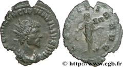 QUINTILLE (08-10 ou 11/270) Marcus Aurelius Claudius Quintillus Antoninien 270 N° brm_184383 Date : 270 Nom de l'atelier : Rome Métal : billon Diamètre : 23mm Axe des coins : 12h. Poids : 2,30g.   Eta