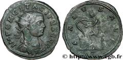 TACITE (11-12/275-06/276) Marcus Claudius Tacitus Aurelianus 275 N° brm_187025 Date : 275 Nom de l'atelier : Ticinum Métal : billon Diamètre : 22,00mm Axe des coins : 6h. Poids : 3,85g.   Etat de cons