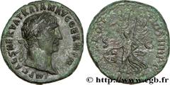 TRAJAN (27/10/97-8/08/117) Marcus Ulpius Traianus Auguste (25/01/98-8/08/117) As 101 N° brm_187928 Date : 101 Nom de l'atelier : Rome Métal : cuivre Diamètre : 27,00mm Axe des coins : 6h. Poids : 10,7