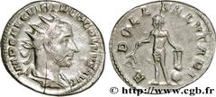TREBONIEN GALLE (06/251-06/253) Caius Vibius Trebonianus Gallus Antoninien 252 N° brm_188033 Date : 252 Nom de l'atelier : Rome Métal : billon Diamètre : 19,50mm Axe des coins : 6h. Poids : 3,71g. Deg