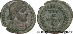 JOVIEN (27/06/363-17/02/364) Flavius Claudius Jovianus Maiorina ou nummus, (PB, ئ 3) 363-364 N° brm_188204 Date : 363-364 Nom de l'atelier : Sirmium Métal : cuivre Diamètre : 19,00mm Axe des coins : 6