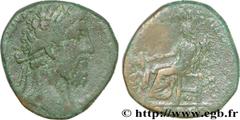 COMMODE (166-31/12/192) Lucius Aurelius Commodus Auguste (17/03/180-31/12/192) Sesterce 185 N° brm_189412 Date : 185 Nom de l'atelier : Rome Métal : cuivre Diamètre : 28mm Axe des coins : 6h. Poids : 