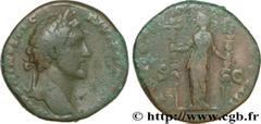 ANTONIN LE PIEUX (25/02/138-7/03/161) Titus Aurelius Fulvus Boionius Arrius Antoninus Auguste (10/07/138-7/03/161) Sesterce 155-156 N° brm_189484 Date : 155-156 Nom de l'atelier : Rome Métal : cuivre 