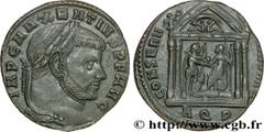 MAXENCE (28/10/306-28/10/312) Marcus Aurelius Valerius Maxentius Auguste (04/307-28/10/312) Follis ou nummus 307 N° brm_190495 Date : 307 Nom de l'atelier : Aquilée Métal : cuivre Diamètre : 25mm Axe 
