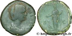 MANLIA SCANTILLA (193) Manlia Scantilla Femme de Dide-Julien, mère de Didia Clara - Augusta Sesterce 193 N° brm_190543 Date : 193 Nom de l'atelier : Rome Métal : cuivre Diamètre : 28,5mm Axe des coins