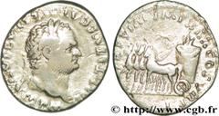 TITUS (1/07/69-13/09/81) Titus Flavius Vespasianus Auguste (24/06/79-13/09/81) Denier 79 N° brm_190723 Date : 79 Nom de l'atelier : Rome Métal : argent Diamètre : 18mm Axe des coins : 6h. Poids : 2,74