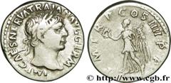 TRAJAN (27/10/97-8/08/117) Marcus Ulpius Traianus Auguste (25/01/98-8/08/117) Denier 102 N° brm_192974 Date : 102 Nom de l'atelier : Rome Métal : argent Diamètre : 18mm Axe des coins : 7h. Poids : 3,2