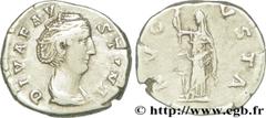 FAUSTINE MERE (+141) Annia Galeria Faustina Consécration d'Antonin le Pieux Denier c. après 148 N° brm_193778 Date : c. après 148 Nom de l'atelier : Rome Métal : argent Diamètre : 17mm Axe des coins :