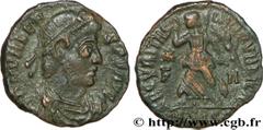 VALENS (28/03/364-9/08/378) Flavius Valens Nummus, (PB, ئ 3) 368 N° brm_195370 Date : 368 Nom de l'atelier : Siscia Métal : cuivre Diamètre : 17mm Axe des coins : 12h. Poids : 2,27g.   Etat de conserv